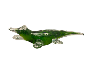 9 1/2” Art Glass Alligator Figurine