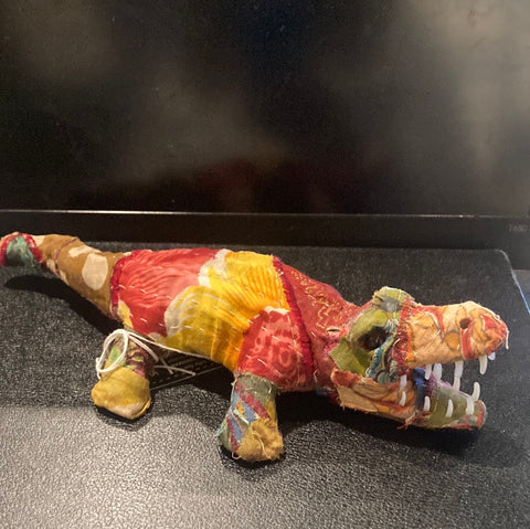 Fauxidermy Alligator - handmade with recycled saris from India