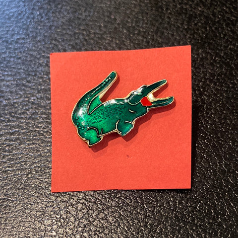 Green enamel Alligator Lapel or Hat pin