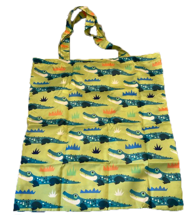 Handy Cute Reusable Pete Cromer Gator Design Shopping Bag