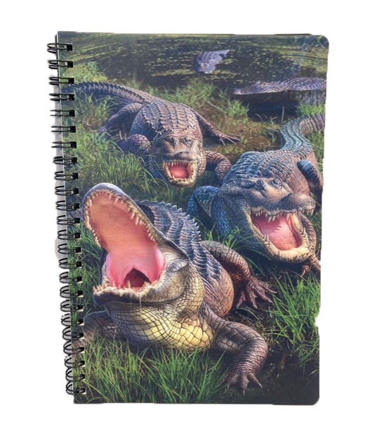 3D Gator Bog Spiral Notebook (8x5.5in)