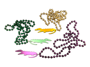 Bottle Opener Alligator Mardi Gras Beads | Alligator King | Alligator Toys