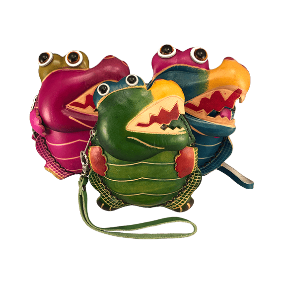 Alligator coin purse deals