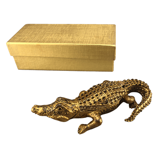 golden alligator decorative box