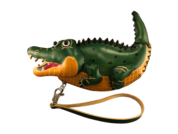 Leather Alligator Coin Purse Wristlet | Alligator King | Alligator