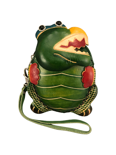 Upright Gator Leather Coin Purse Alligator King Alligator Gifts