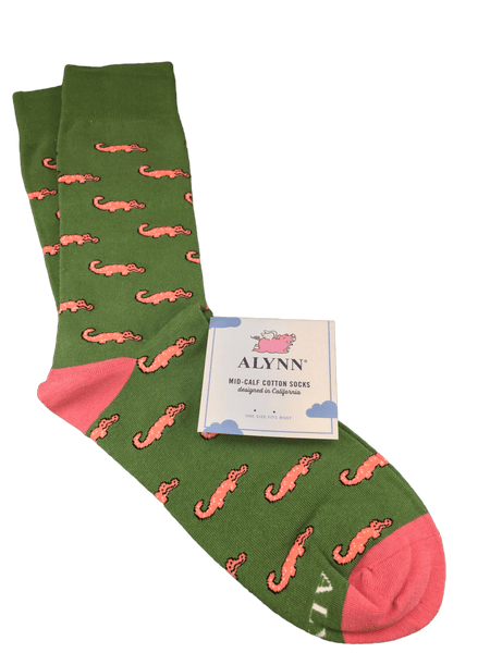 Alligator Print Socks -- 4 colors