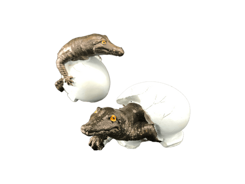 alligator hatching egg figurine
