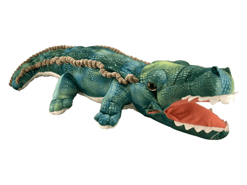 multicolor aquamarine plush alligator
