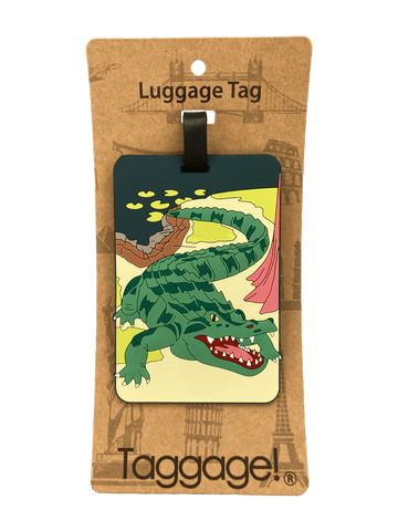 lifelike alligator luggage tag