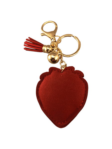 strawberry charm keychain
