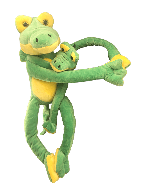 Hang-a-boo Velcro Arm Alligator with Baby | Alligator King | Plush ...