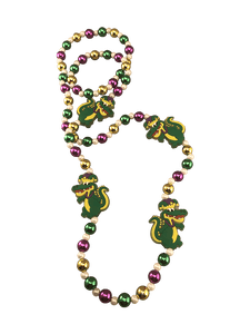 jester alligator mardi gras beads