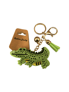 Sequined Alligator Keychain/Clip, Alligator King