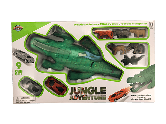 crocodile monster car and transporter playset