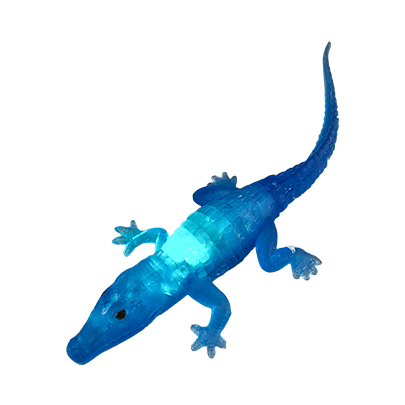 blue light-up alligator toy