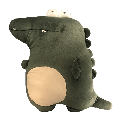 Cute alligator plush/blanket combo toy