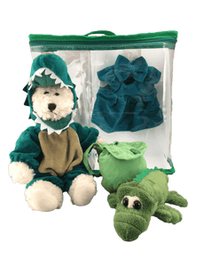 Teddy bear alligator dress up set