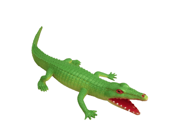 brown and green plastic gator