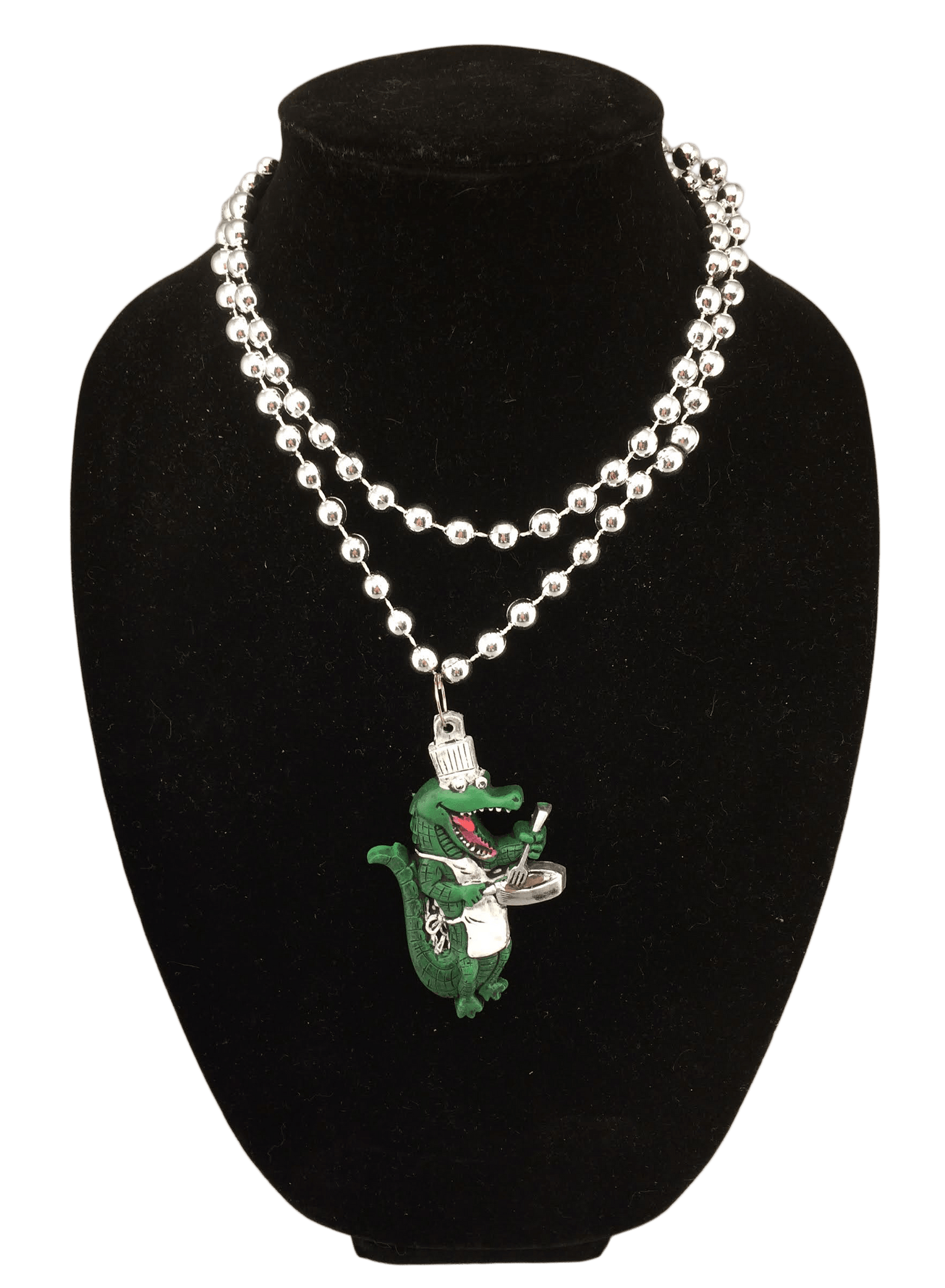 Gumbo Gator Medallion Mardi Gras Beads