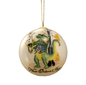 alligator jazz ball ornament