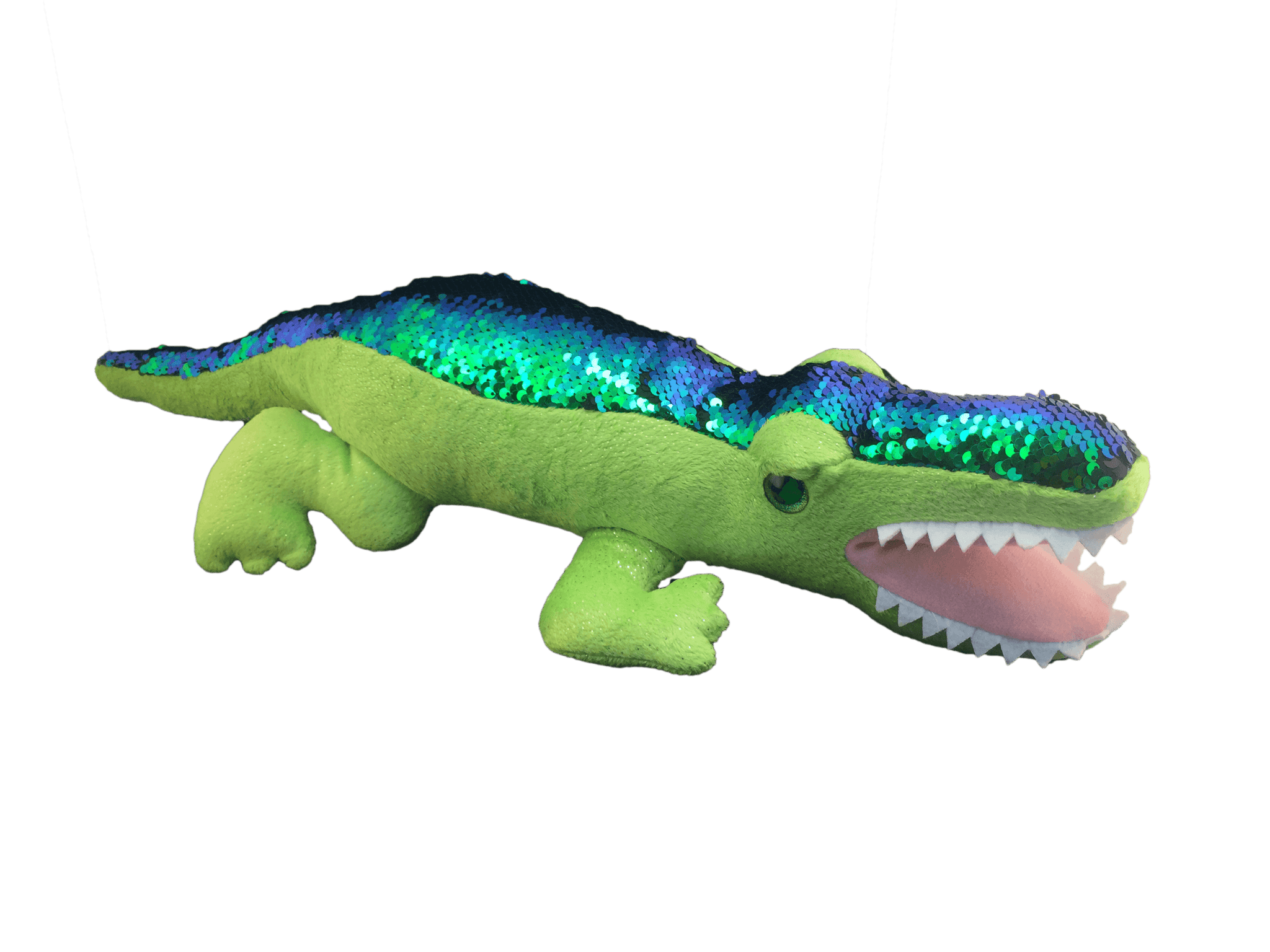 sequin plush alligator toy