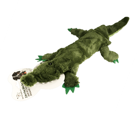 green alligator dog toy